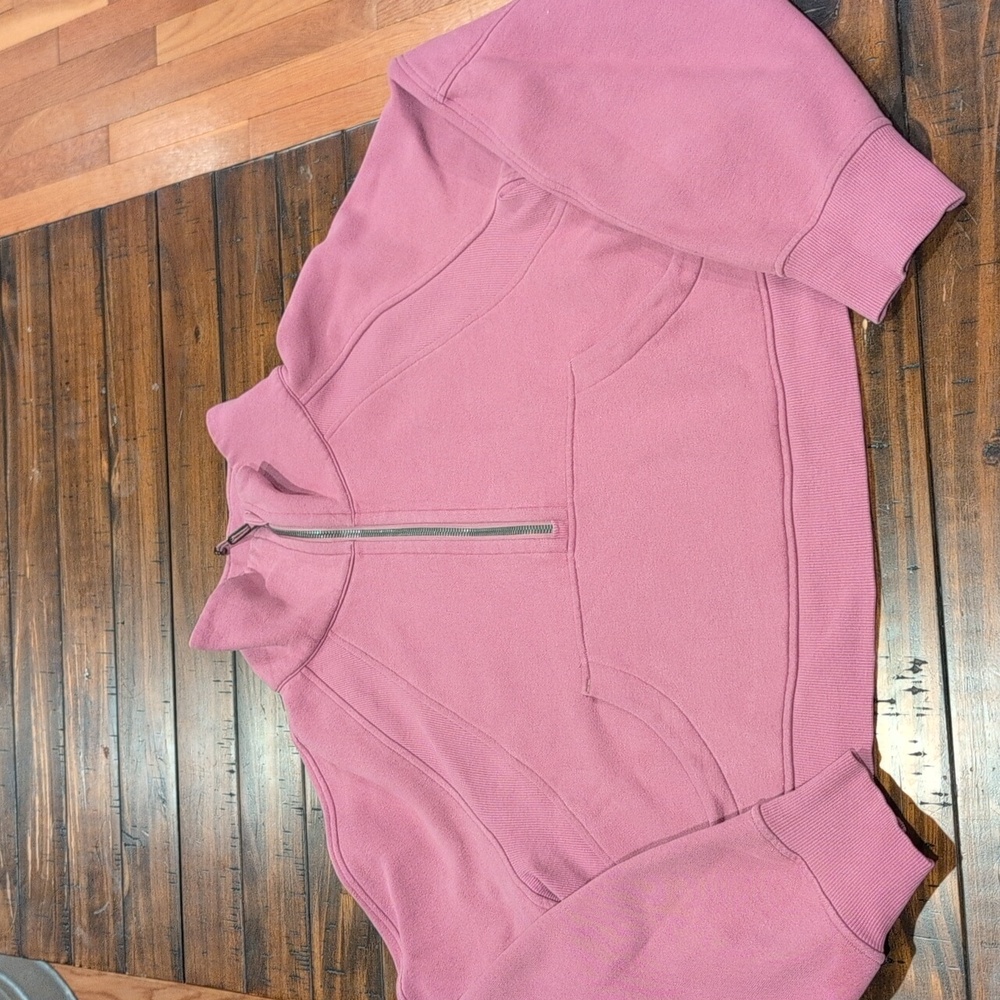 Lululemon Scuba Oversized Funnel Neck Half Zip Velvet Dust M/L - Picture 3 of 8